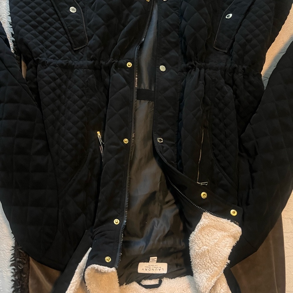Laundry By Shelli Segal Black Jacket with Gold Buttons
